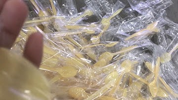 single spoon automatic wrapping machine rotate feeder