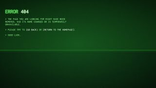 Error 404: Page Not Found (80s Hacker Theme) using pure HTML & CSS