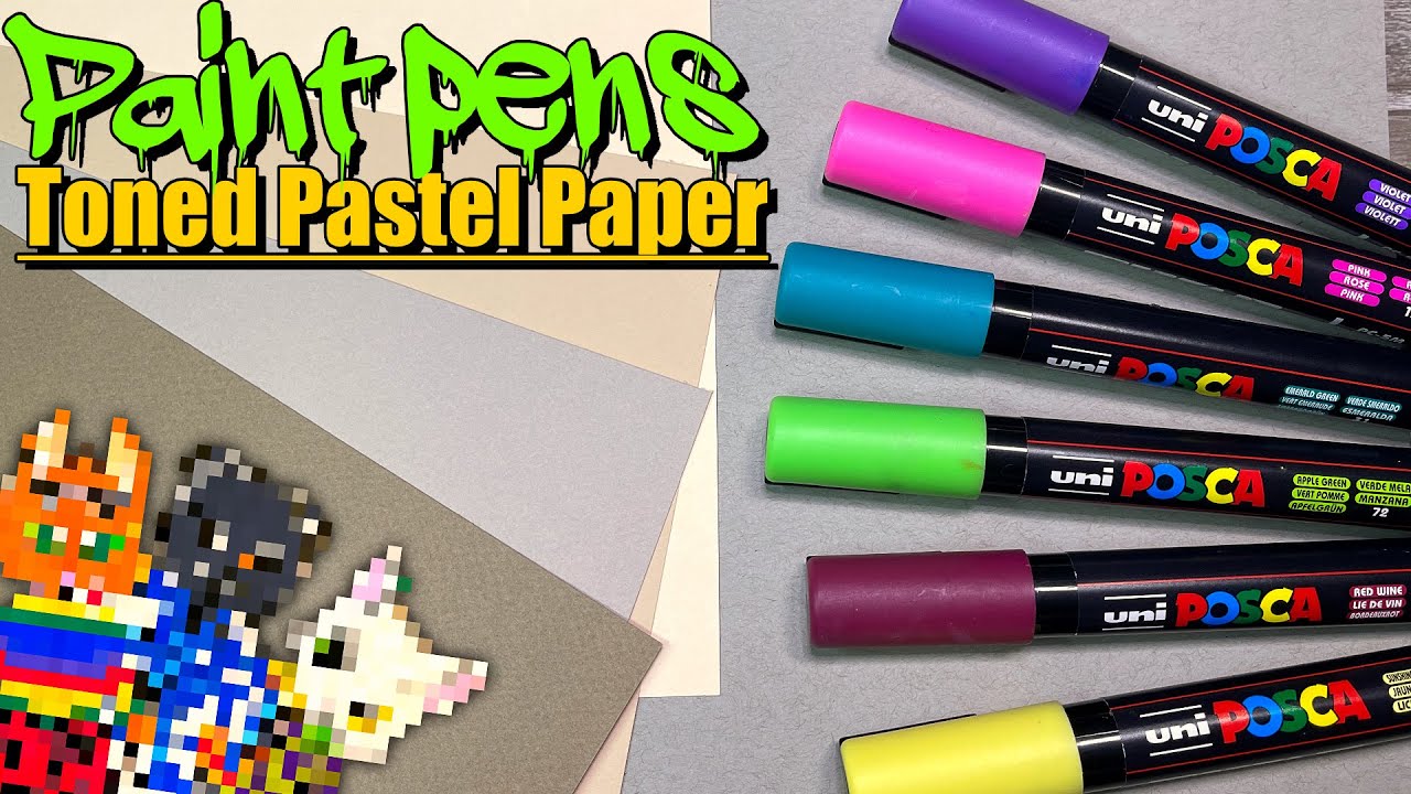 Drawing with PAINT PENS on TONED Pastel PAPER! - Will It work? - YouTube