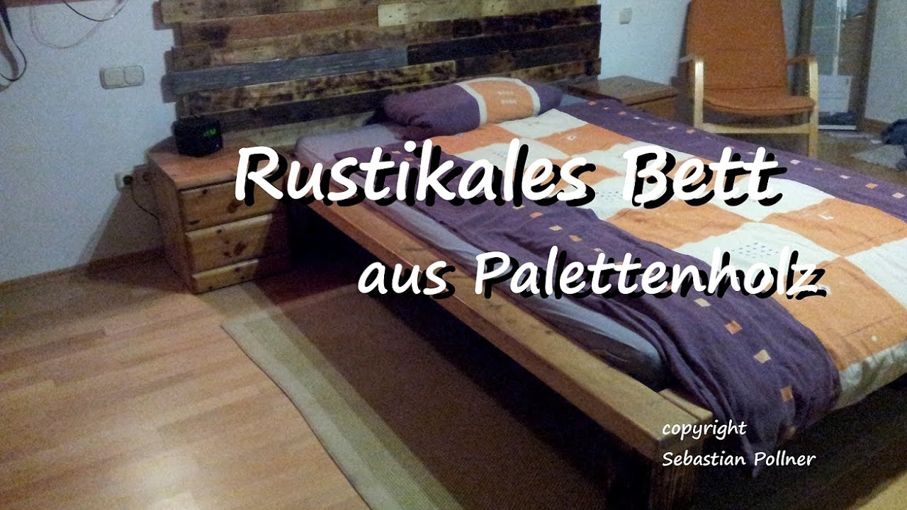 Anleitung diy rustikales bett aus paletten youtube