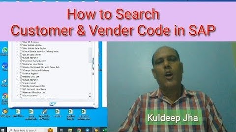 How to Search Customer | Easy to search Vender Code in SAP | Ledger in SAP | SAPcourse | Accounting