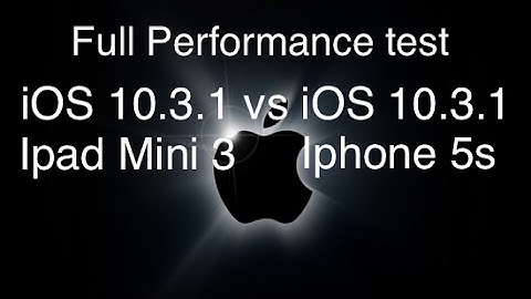 Ipad Mini 3 iOS 10.3.1 vs Iphone 5s iOS 10.3.1 with new Full Performance Test