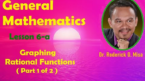 GENERAL MATHEMATICS FOR SENIOR HIGH (Grade 11 Lesson 6-a) GRAPHING RATIONAL FUNCTIONS (Part 1 of 2)