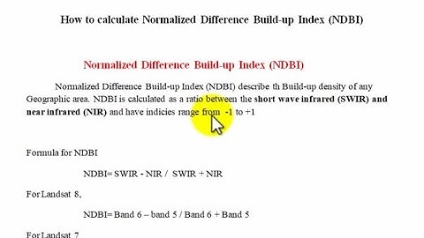 Lecture#19 / how to Calculate Normalized Difference Build-up Index (NDBI) in GIS software