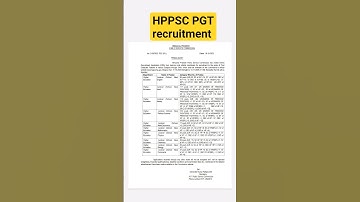 HPPSC PGT vacancy 2023 #hppsc #pgt #latestupdate #job #youtubeshorts #shorts #youtube