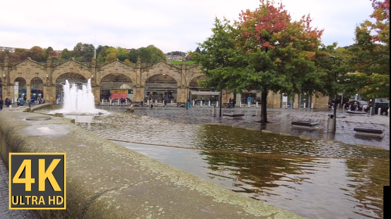 Sheffield Train Station at Sheffield City Center Walking Tour {4K ULTRA HDR 60 FPS Travel Video}