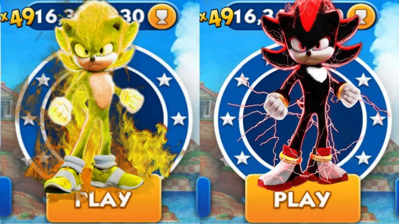 Sonic Dash - Super Sonic VS Shadow Dash _ Movie Sonic vs All Bosses ...