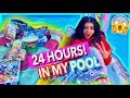 24 HOUR CHALLENGE OVERNIGHT IN MY POOL (Gone Very Wrong)