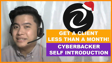 My CYBERBACKER Self Introduction Video ( Got a Client in LESS THAN a Month! )