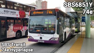 [SBS6851Y | Citaro O530] SBS Transit Express 74e (PM) Hyperlapse (Before Withdrawal)