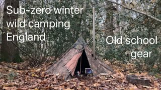Cold winter wild camping without synthetics.