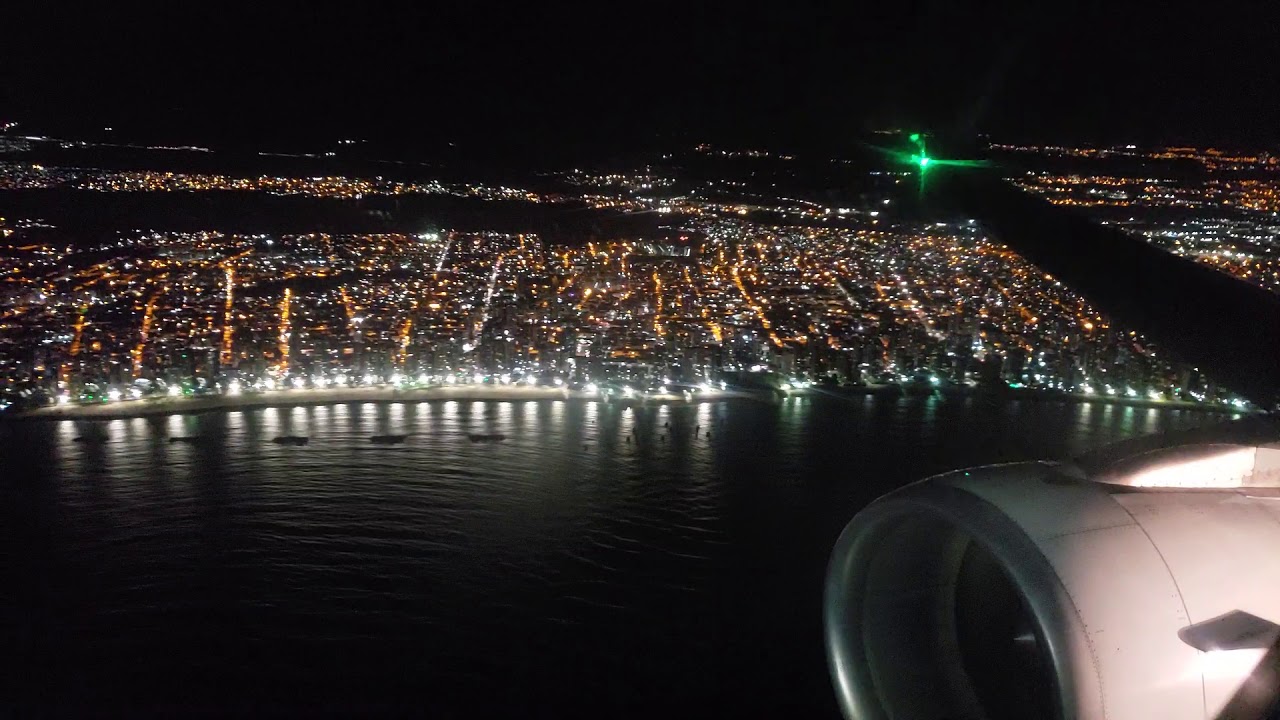 Decolagem noturna de Recife (SBRF) A321 Latam Brasil 13/01/2019