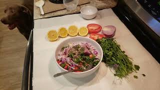Razor clam ceviche