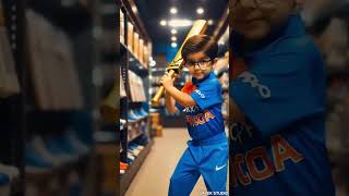 Mini Virat vs Mini Babar: The Story of the Magical Golden Bat! 🏏✨#ai #shorts #trending