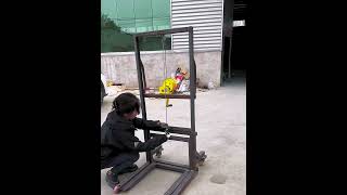 Manual forklift with 200kg load is installed- Good tools and machinery make work easy