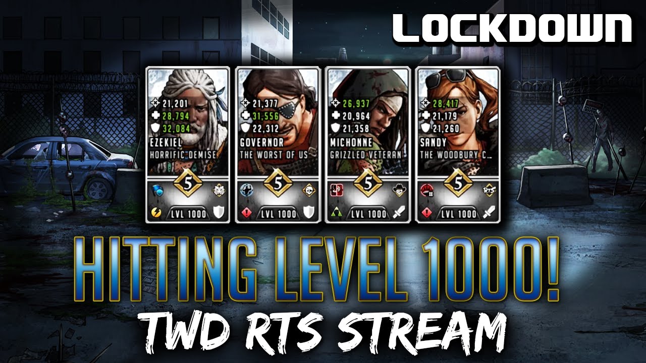 Hitting Level 1000! TWD RTS Stream The Walking Dead: Road to Survival  Conquest