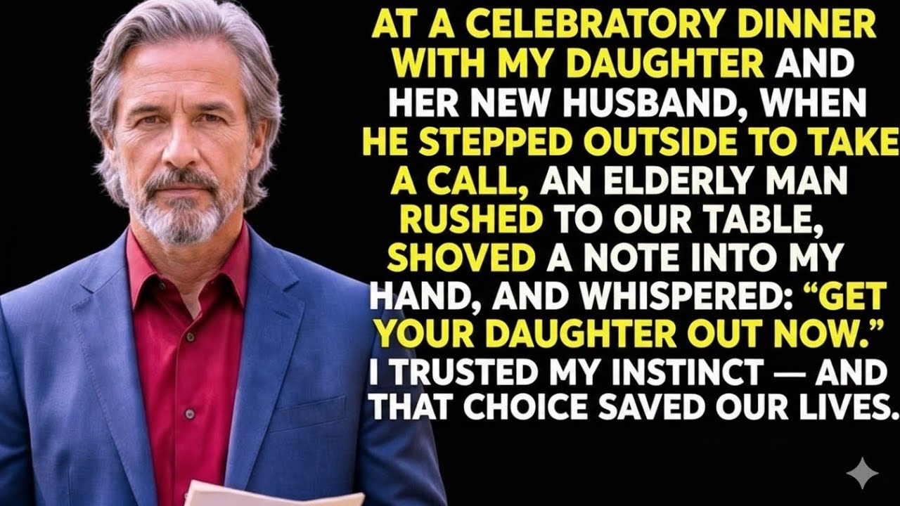 When My Daughter’s Husband Stepped Out, An Elderly Man Handed Me A Note: “Get Your Daughter Out Now”