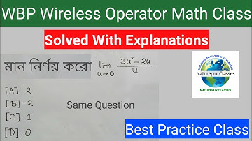 WBP Wireless Operator Math Class | Naturepur Classes | Class-1 | Sourav Mondal