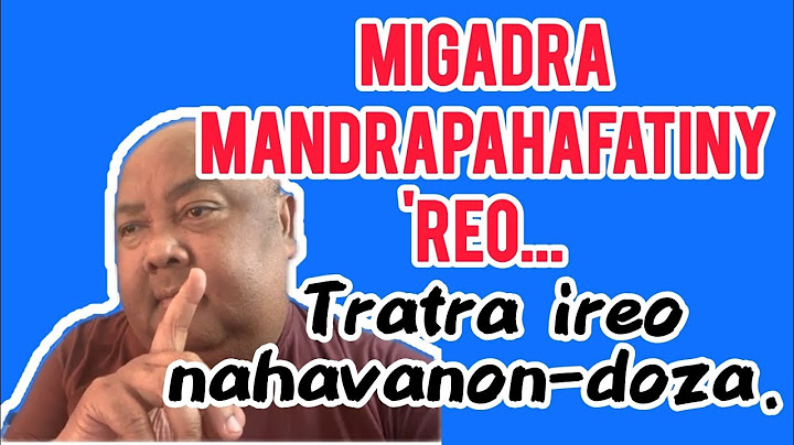 Misy afera miafina iny fanampoizinana iny hoy Atoa Fleury Rakotomalala