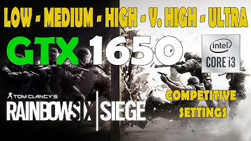 i3-10100F + GTX 1650 | RAINBOW SIX 1080p | Low, Medium, High, V. High, Ultra, Competitive | 2021