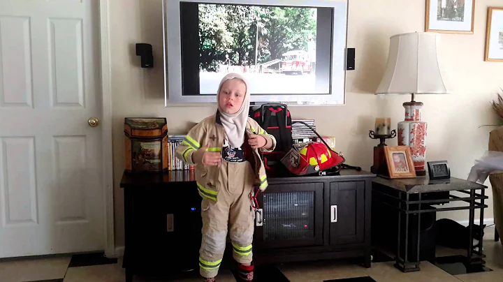 Rescue Riley getting on fireman gear