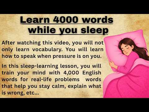 How to Learn 4,000 Words for Real-Life Problems While You Sleep | English Vocabulary for Beginners