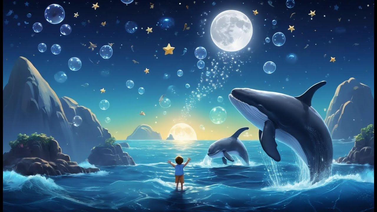 Whales Go Dancing Under the Moon! | Fun Ocean Adventure Song for Kids | Moonlit Whale Dance