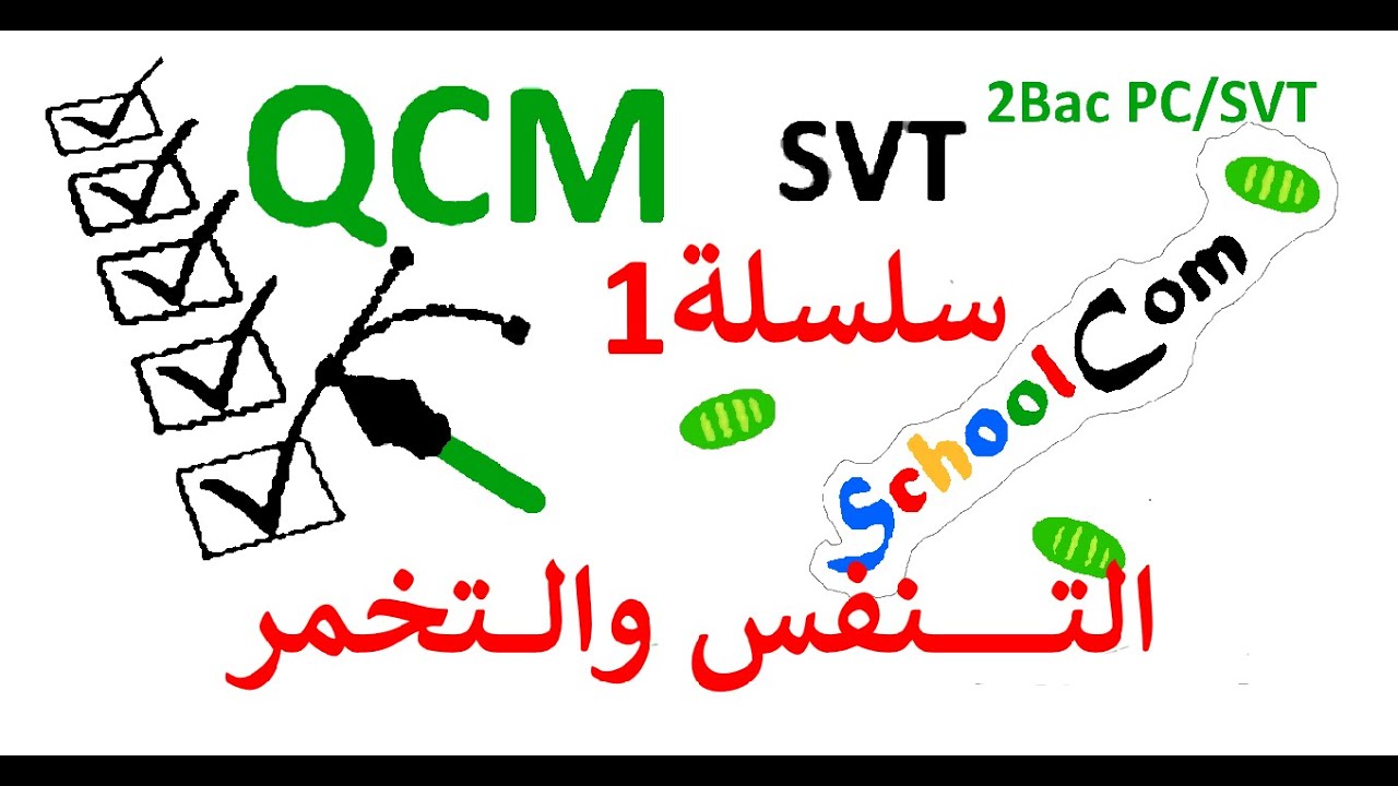 2bac PC & 2bac SVT/التنفس & التخمر  QCM(1السلسلة)