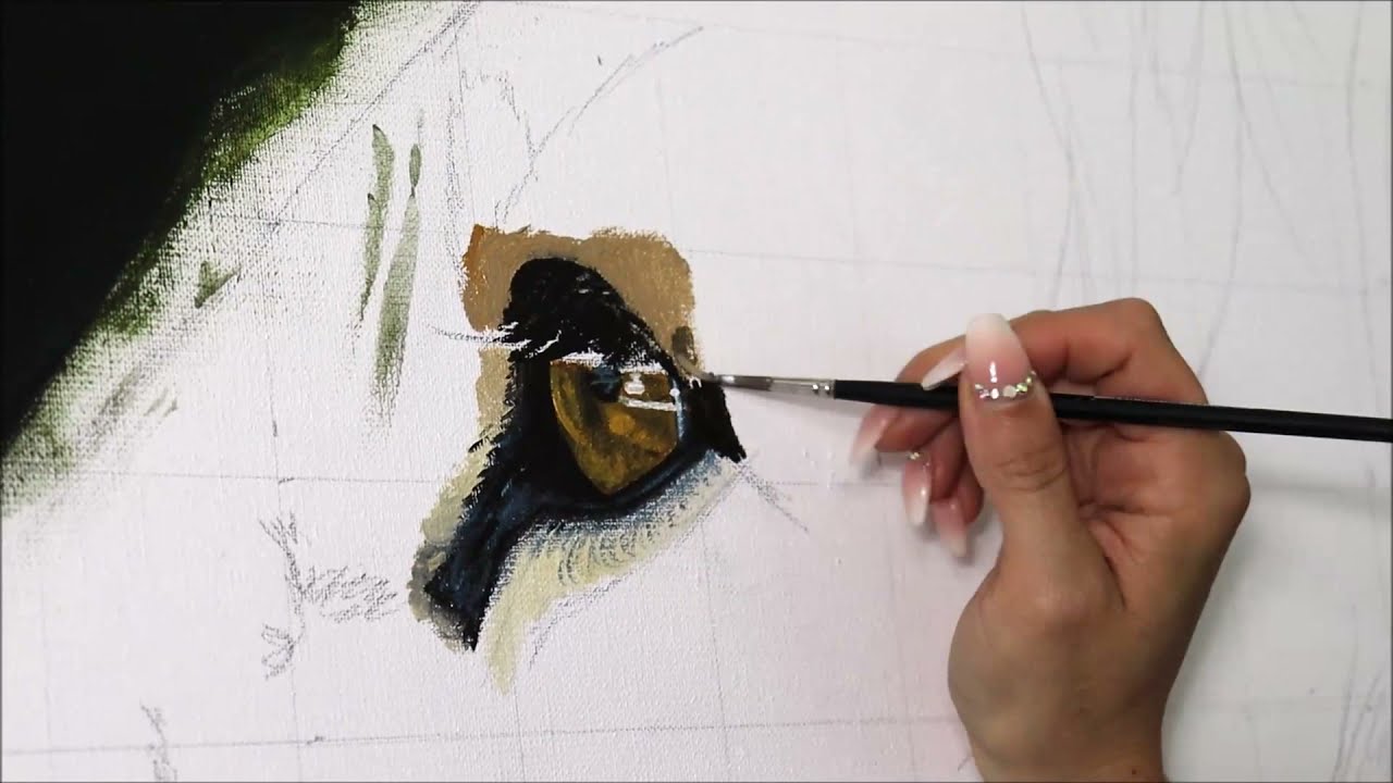 Acryl Löwen Auge/How to paint acrylic lion eye