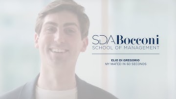MY MAFED in 60 seconds – Elio Di Gregorio | SDA Bocconi