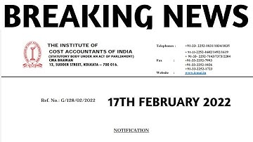 Breaking News | ICMAI Biggest Announcement | CMA Exams