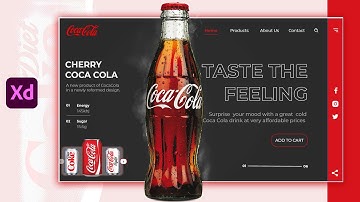 COCA COLA website landing page UI/UX design step by step | Adobe XD Tutorial.