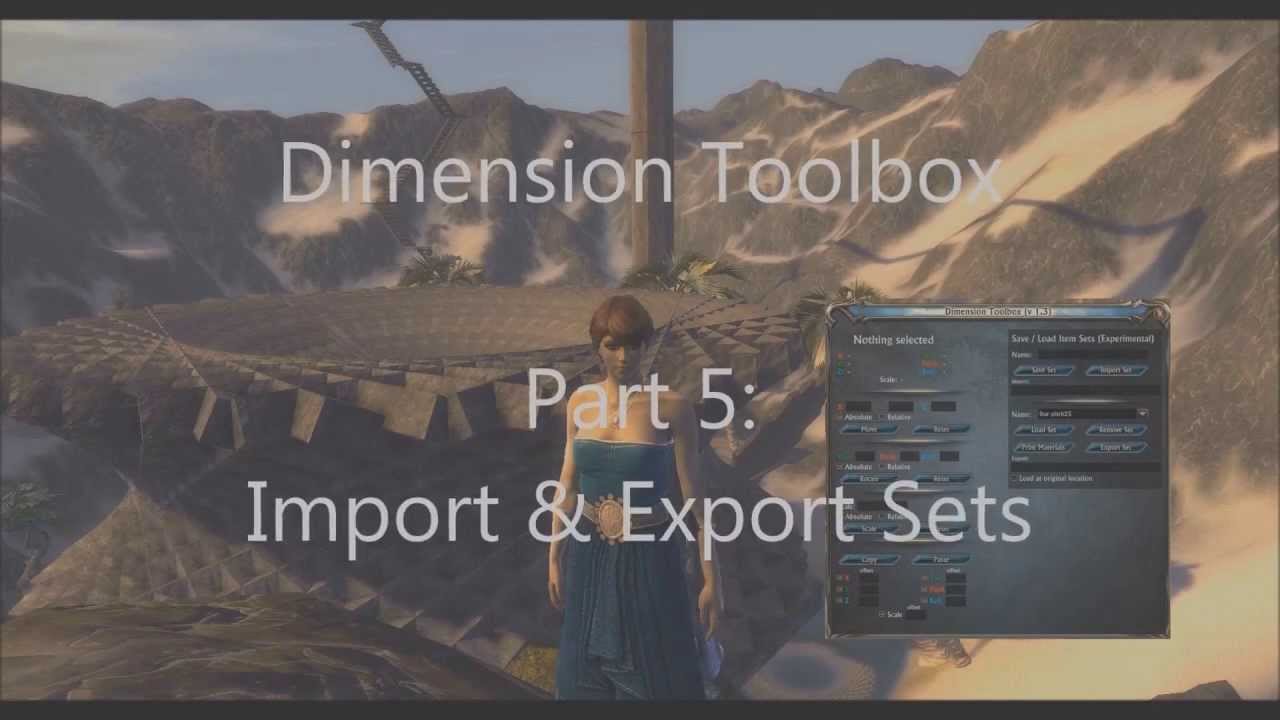 Rift Dream Dimensions - Toolbox5: Import & Export - YouTube