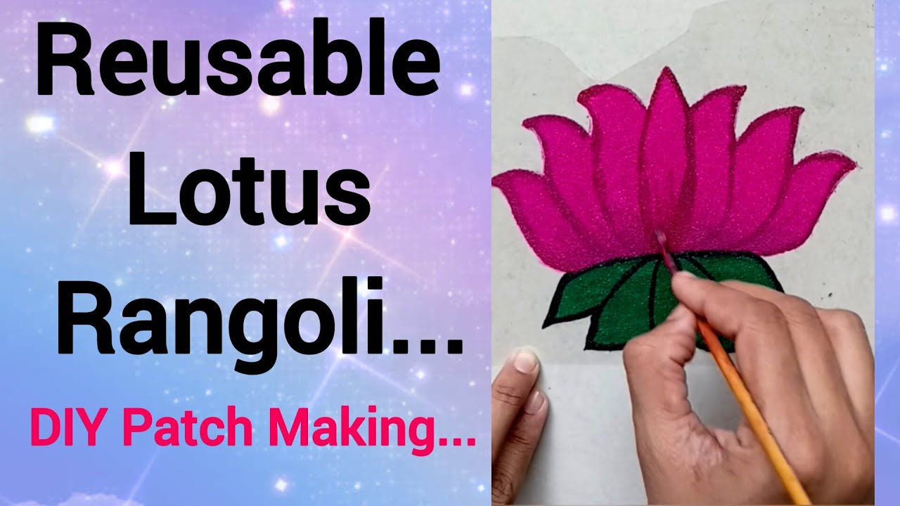 Reusable Lotus Rangoli Patch | DIY Ready-Made Rangoli Patch | Easy ...