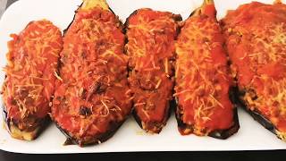 Ma recette aubergines farcies à la viande(دنجال (باذنجان) معمر)