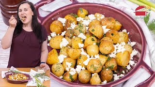 New Potatoes In A Cup With Green Garlic And Cheese Wow What A Taste abyblajan reteteaby frie