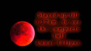 Full lunar Eclipse on the Winter Solstice. December 21 2010.