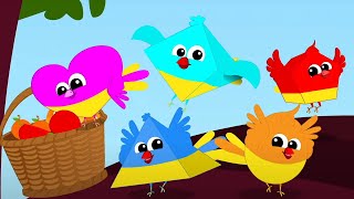 Five Little Birds, Counting Song And Nursery Rhyme For Kids