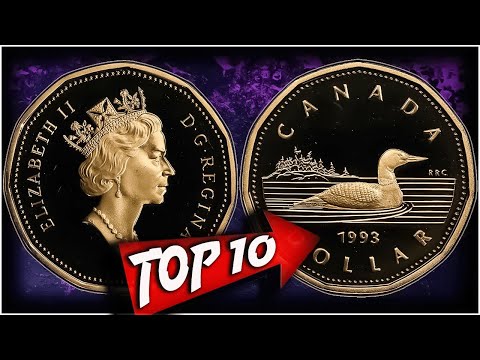 Top 10 Most Valuable Canadian Loonies - Coins in Your Pocket Change Worth BIG MONEY!!
