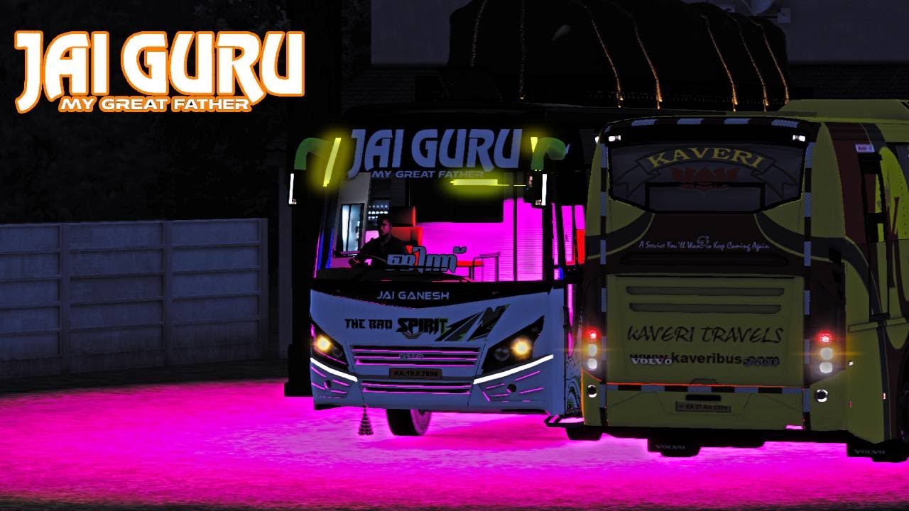 ETS2 India Map: Jai Guru Veera V7 Seater | Full Neon & Disco Light Show