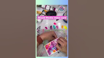 My process mixed media Index Card #mixmedia #diy #abstractpainting #indexcard x #processvideo