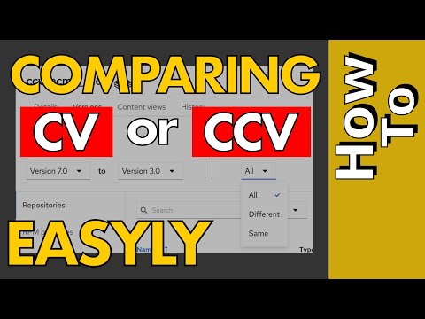 How To: Compare and Contrast Content Views and or Composite Content Views in Red Hat Satellite WebUI