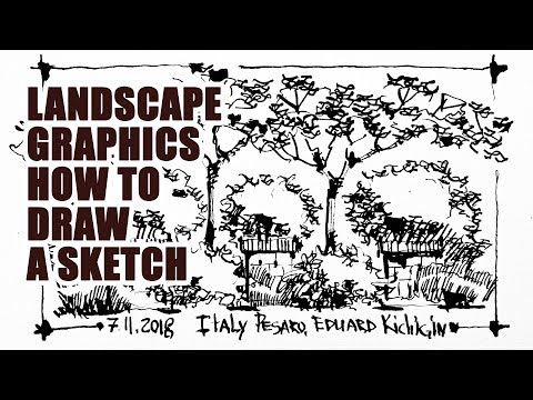 ⁣landscape graphics how to draw a sketch