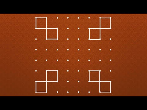 Simple Rangoli Design with 8x8 Dots || Rangoli Design for Beginners || Beautiful Muggulu Design