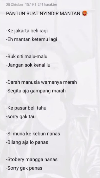 pantun buat sindir mantan