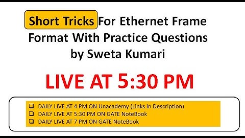 Short Tricks For Ethernet Format By Sweta Mam | COMPUTER NETWORK