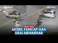Viral Video Detik-detik Tabrakan Motor dan Mobil, Sopir Tancap Gas  dan Kabur
