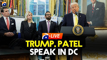 LIVE: Trump, Patel hold a briefing in Washington, DC | Geo News English