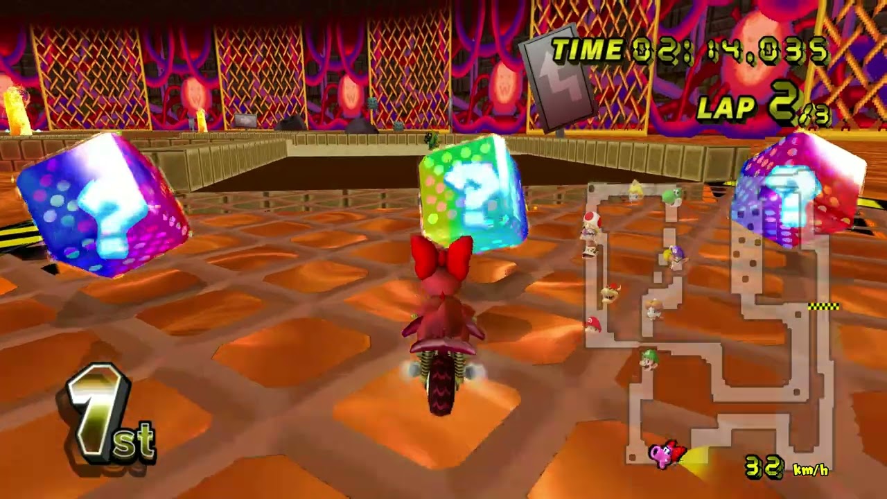 GBA Bowser Castle 4 - Mario Kart Wii 150cc Custom Track (Birdo with Dolphin Dasher Bike)