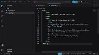 Tutorial Coding PHP: Syntax Dasar